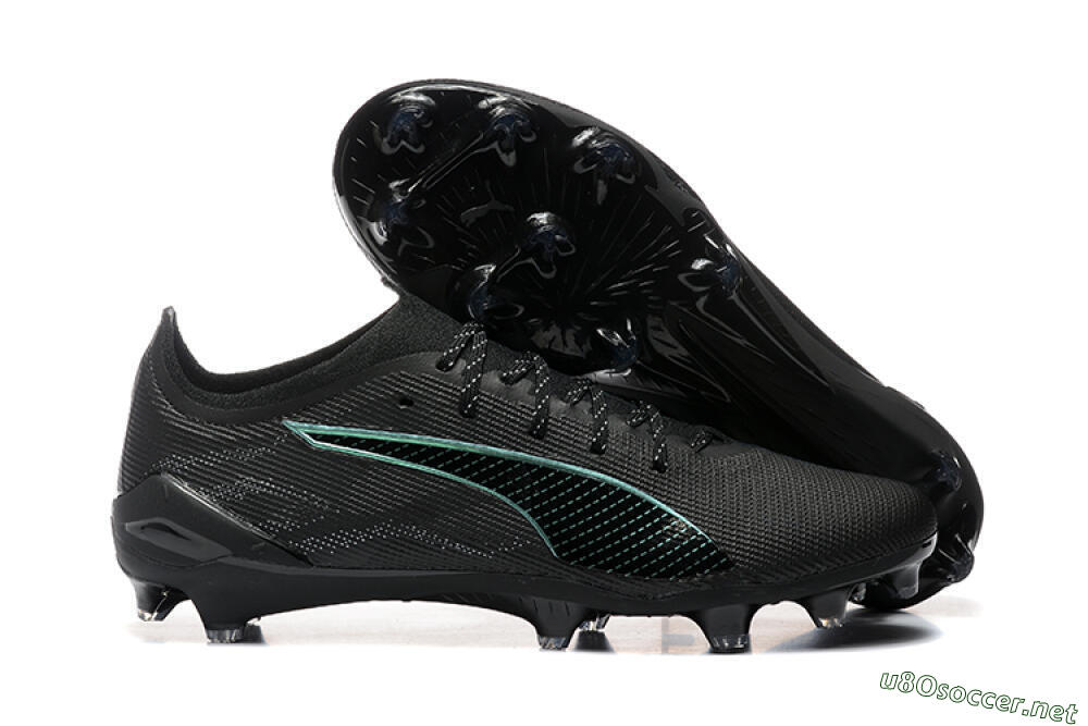 Men's Puma Ultra 5 Ultimate FG Football Boots - Black/Jade/White 2