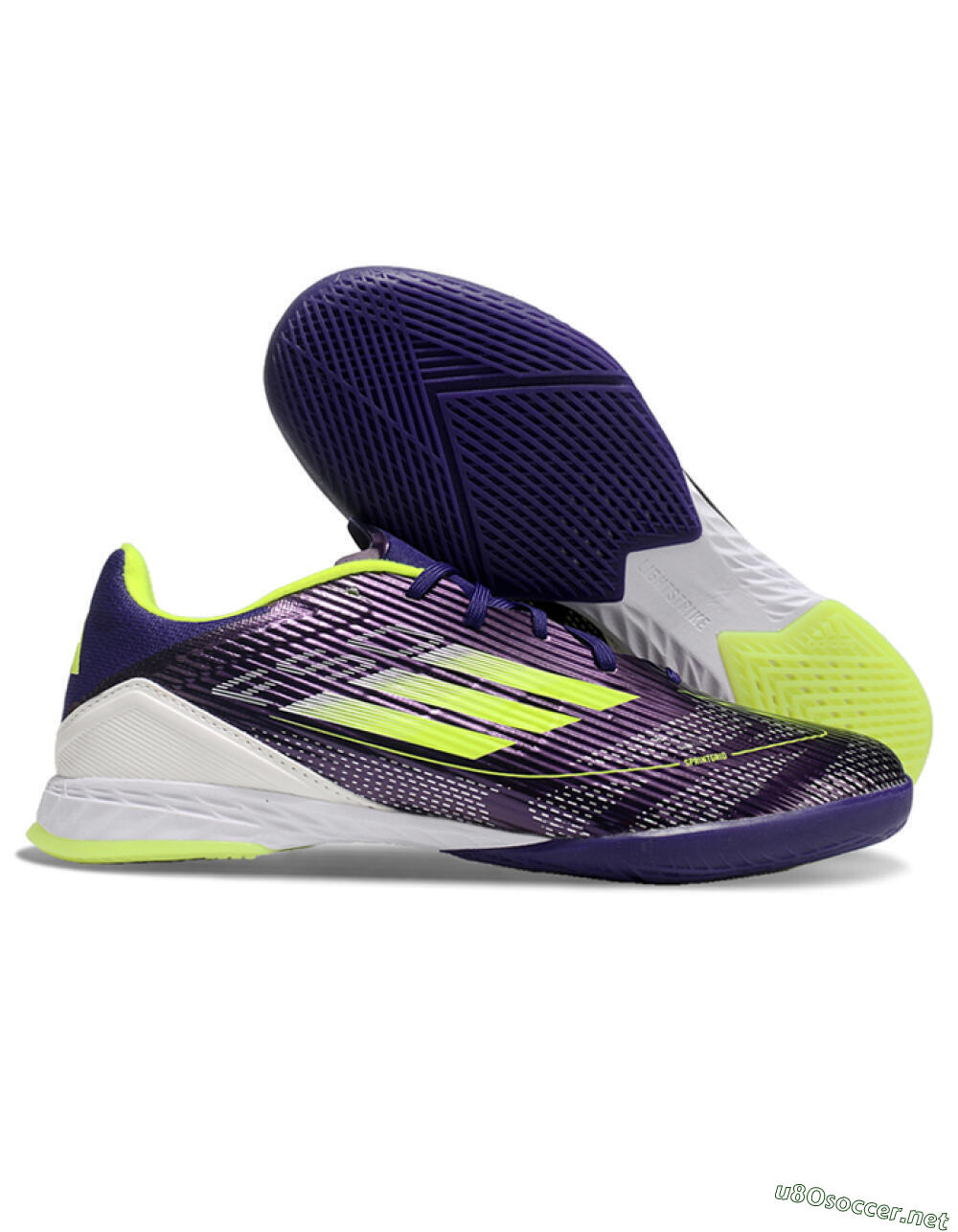 Unisex Adidas F50 Elite IC Football Shoes - Purple/Yellow/White 2