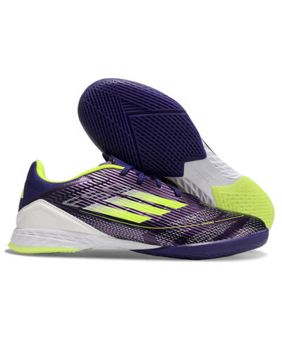 Unisex Adidas F50 Elite IC Football Shoes - Purple/Yellow/White