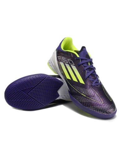 Unisex Adidas F50 Elite IC Football Shoes - Purple/Yellow/White