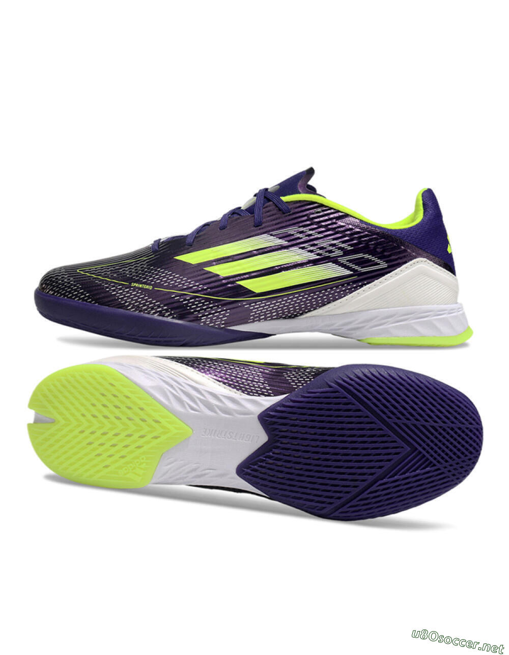 Unisex Adidas F50 Elite IC Football Shoes - Purple/Yellow/White 1