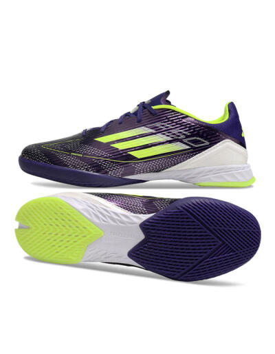 Unisex Adidas F50 Elite IC Football Shoes - Purple/Yellow/White