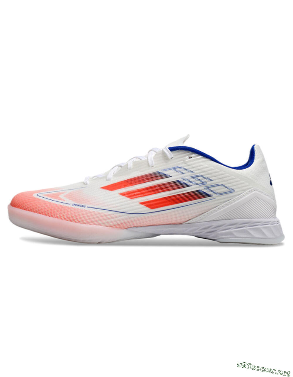 Unisex Adidas F50 Elite IC Football Shoes - White/Red/Blue 0