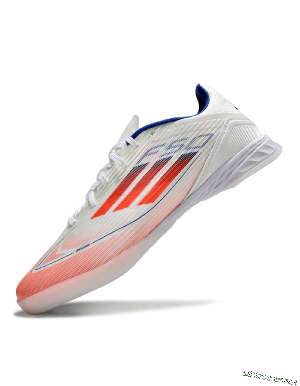 Unisex Adidas F50 Elite IC Football Shoes - White/Red/Blue 5