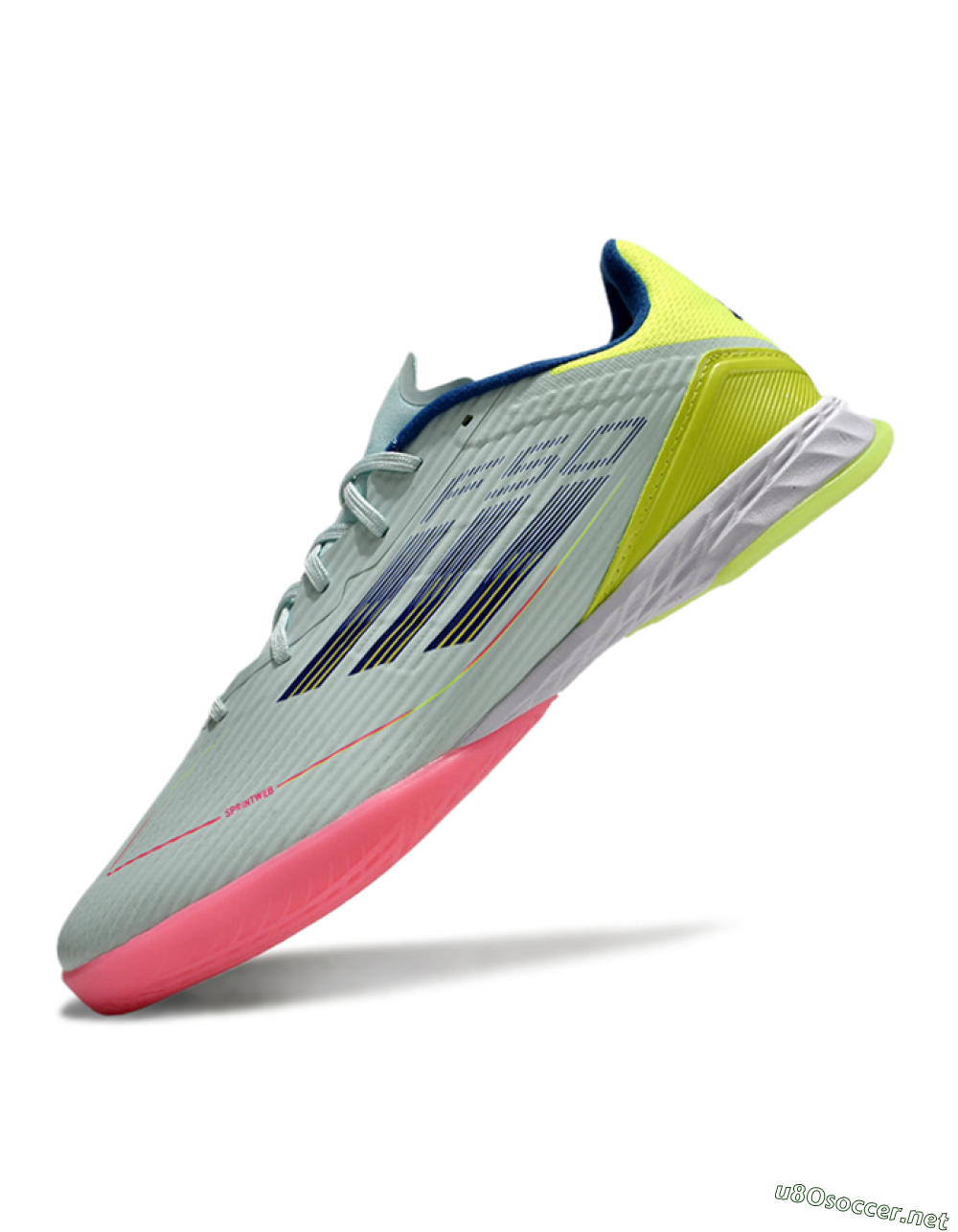 Unisex Adidas F50 Elite IC Football Shoes - Jade/Blue/Yellow 5