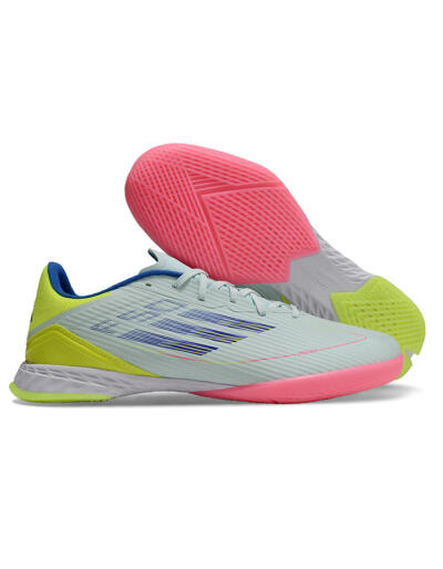Unisex Adidas F50 Elite IC Football Shoes - Jade/Blue/Yellow