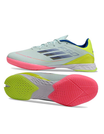 Unisex Adidas F50 Elite IC Football Shoes - Jade/Blue/Yellow