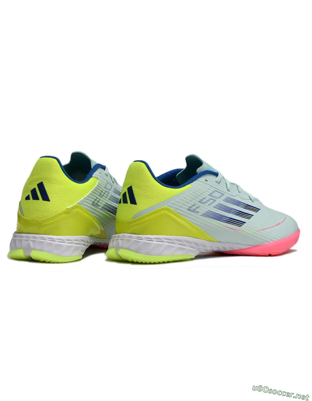 Unisex Adidas F50 Elite IC Football Shoes - Jade/Blue/Yellow 6