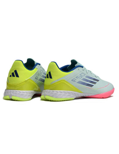 Unisex Adidas F50 Elite IC Football Shoes - Jade/Blue/Yellow