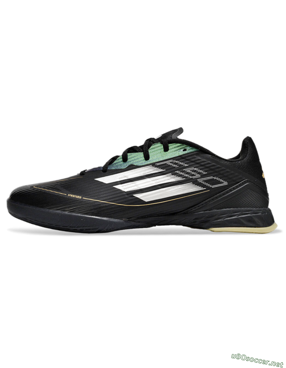 Unisex Adidas F50 Elite IC Football Shoes - Black/White/Gold 0