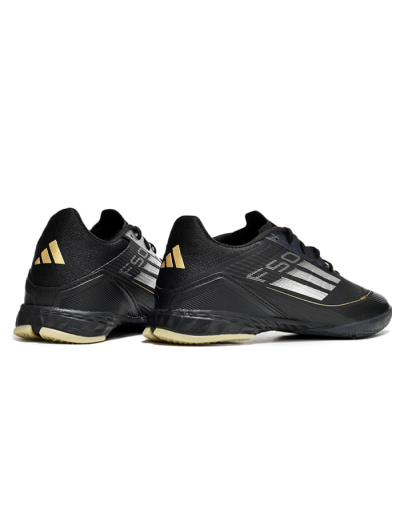 Unisex Adidas F50 Elite IC Football Shoes - Black/White/Gold