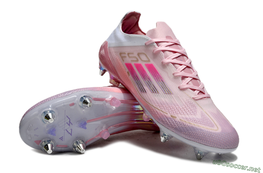 Men's Adidas F50 Elite 304 SG Football Boots - Pink/Gold/White 3