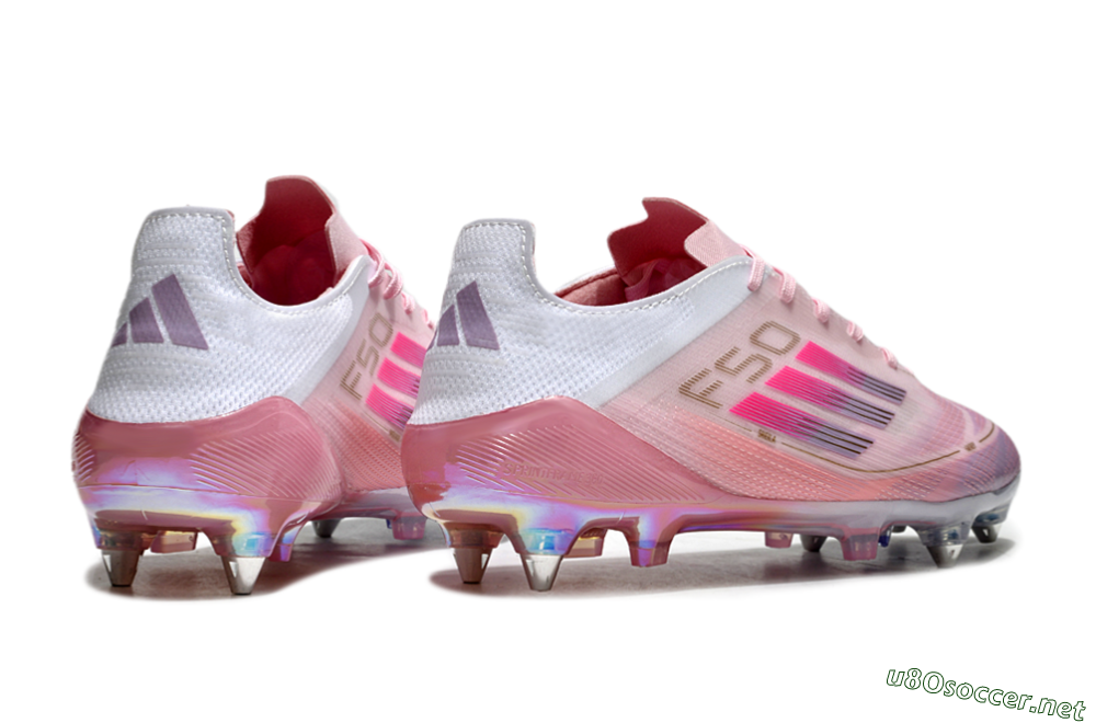 Men's Adidas F50 Elite 304 SG Football Boots - Pink/Gold/White 6