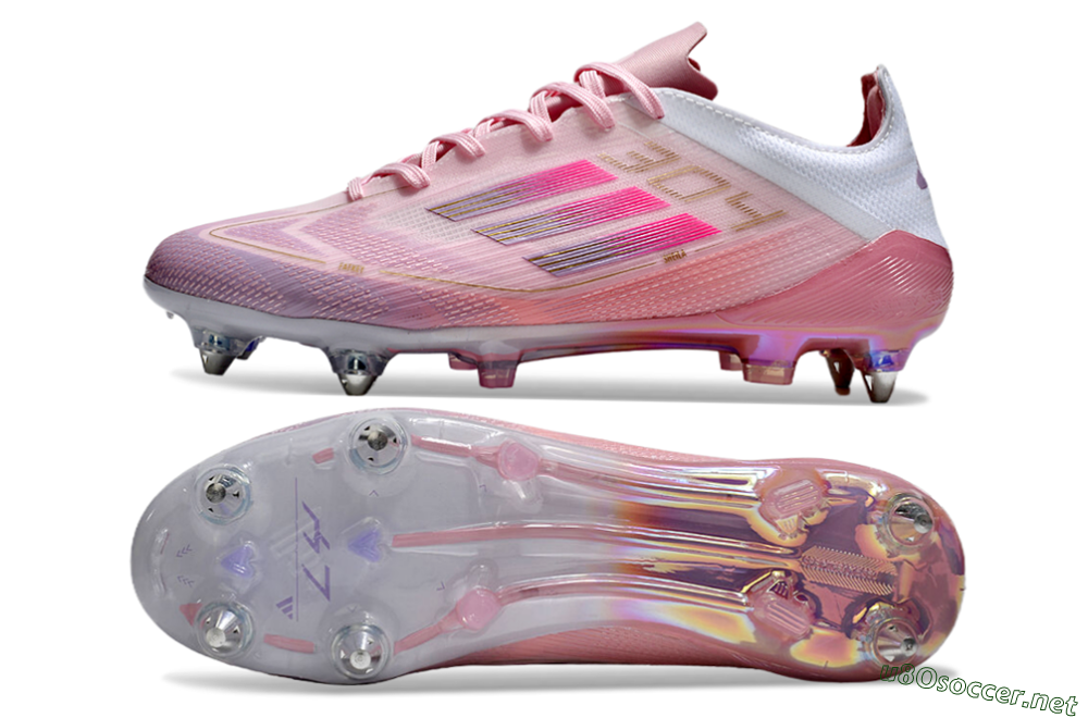 Men's Adidas F50 Elite 304 SG Football Boots - Pink/Gold/White 1