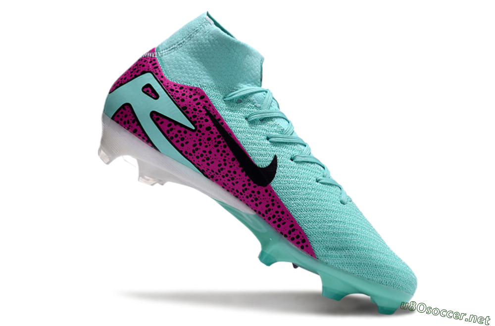Unisex Nike Air Zoom Mercurial Superfly 10 Elite FG Football Boots - Jade/Black/Purple 4