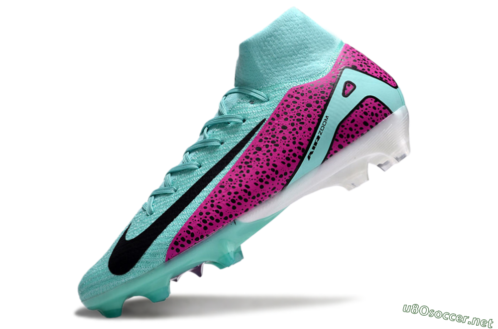 Unisex Nike Air Zoom Mercurial Superfly 10 Elite FG Football Boots - Jade/Black/Purple 5