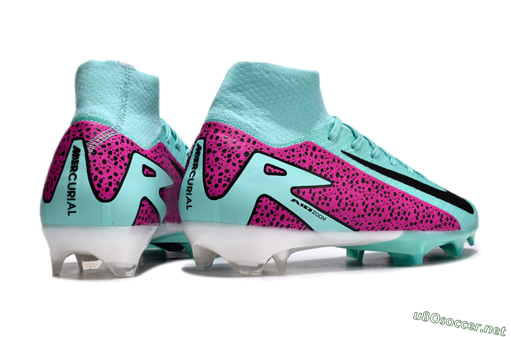 Unisex Nike Air Zoom Mercurial Superfly 10 Elite FG Football Boots - Jade/Black/Purple 6