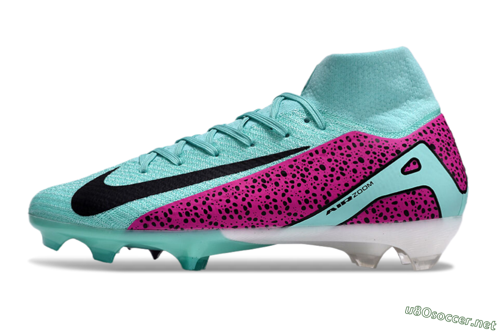 Unisex Nike Air Zoom Mercurial Superfly 10 Elite FG Football Boots - Jade/Black/Purple 0