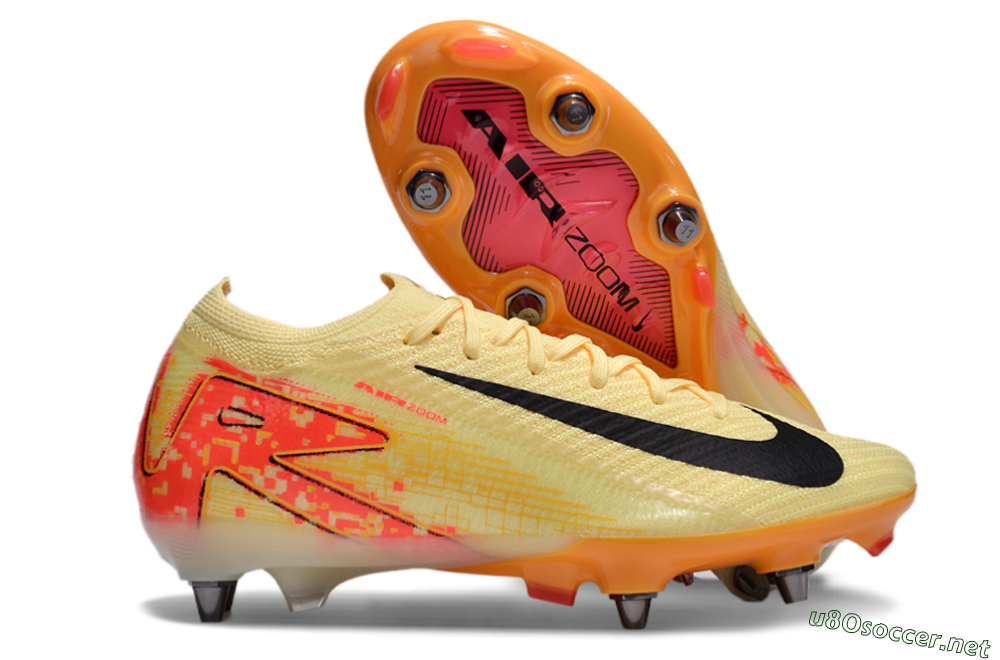 Men's Nike Air Zoom Mercurial Vapor 16 Elite SG Football Boots - Yellow/Black/Red 2