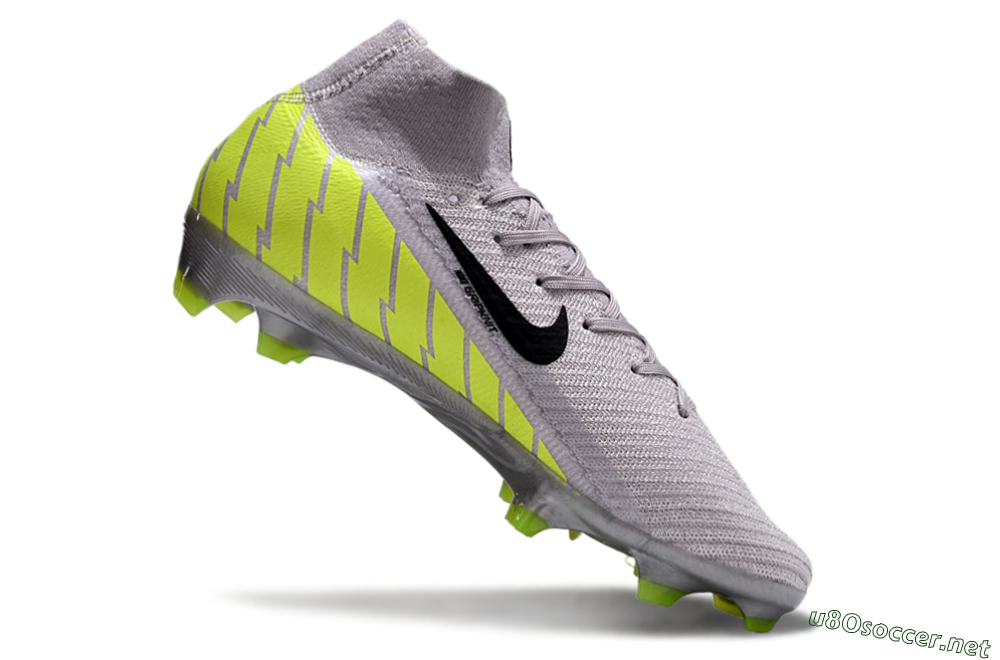 Unisex Nike Air Zoom Mercurial Superfly 10 Elite FG Football Boots - Grey/Black/Yellow 4
