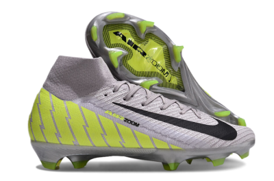 Unisex Nike Air Zoom Mercurial Superfly 10 Elite FG Football Boots - Grey/Black/Yellow