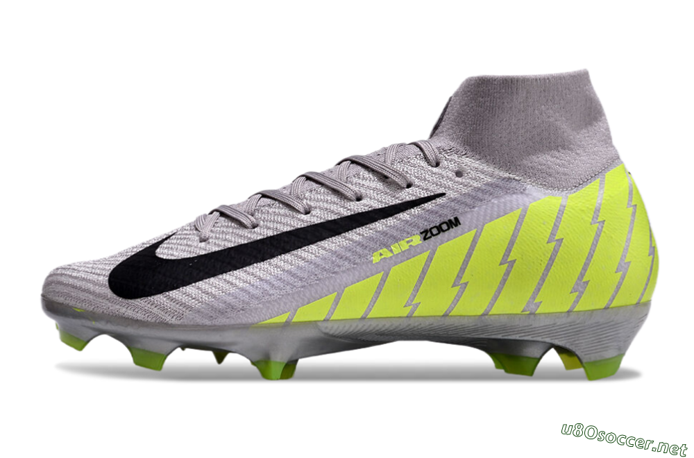 Unisex Nike Air Zoom Mercurial Superfly 10 Elite FG Football Boots - Grey/Black/Yellow 0