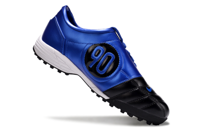 Men's Nike Total 90 II TF Football Shoes - Black/Blue/White