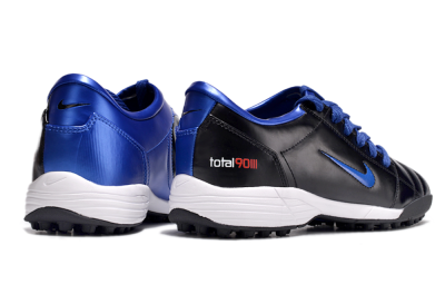 Men's Nike Total 90 II TF Football Shoes - Black/Blue/White