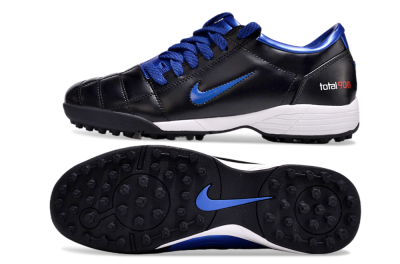 Men's Nike Total 90 II TF Football Shoes - Black/Blue/White