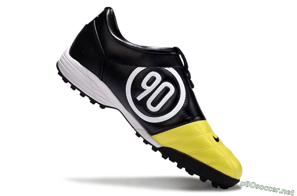 Men's Nike Total 90 II TF Football Shoes - Yellow/Black/White 4