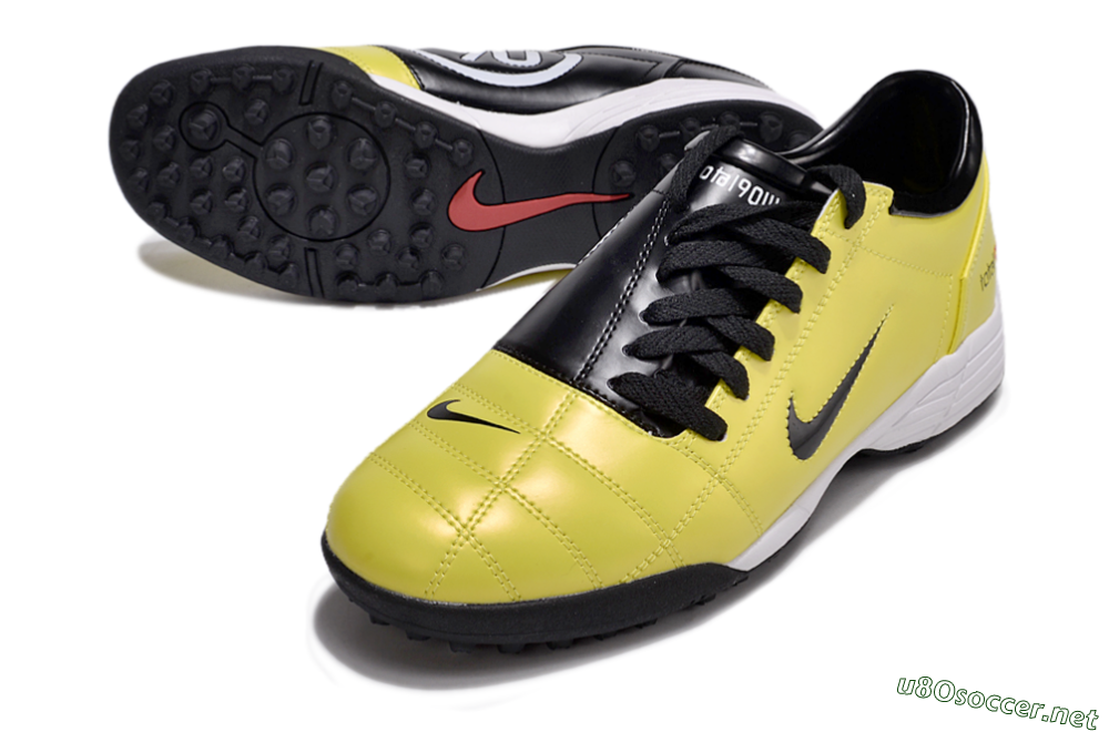 Men's Nike Total 90 II TF Football Shoes - Yellow/Black/White 3