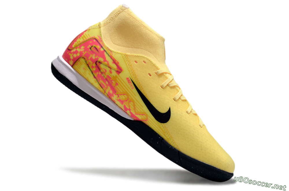 Men's Nike Air Zoom Mercurial Superfly 10 Elite IC Football Shoes - Yellow/Black/Red 4