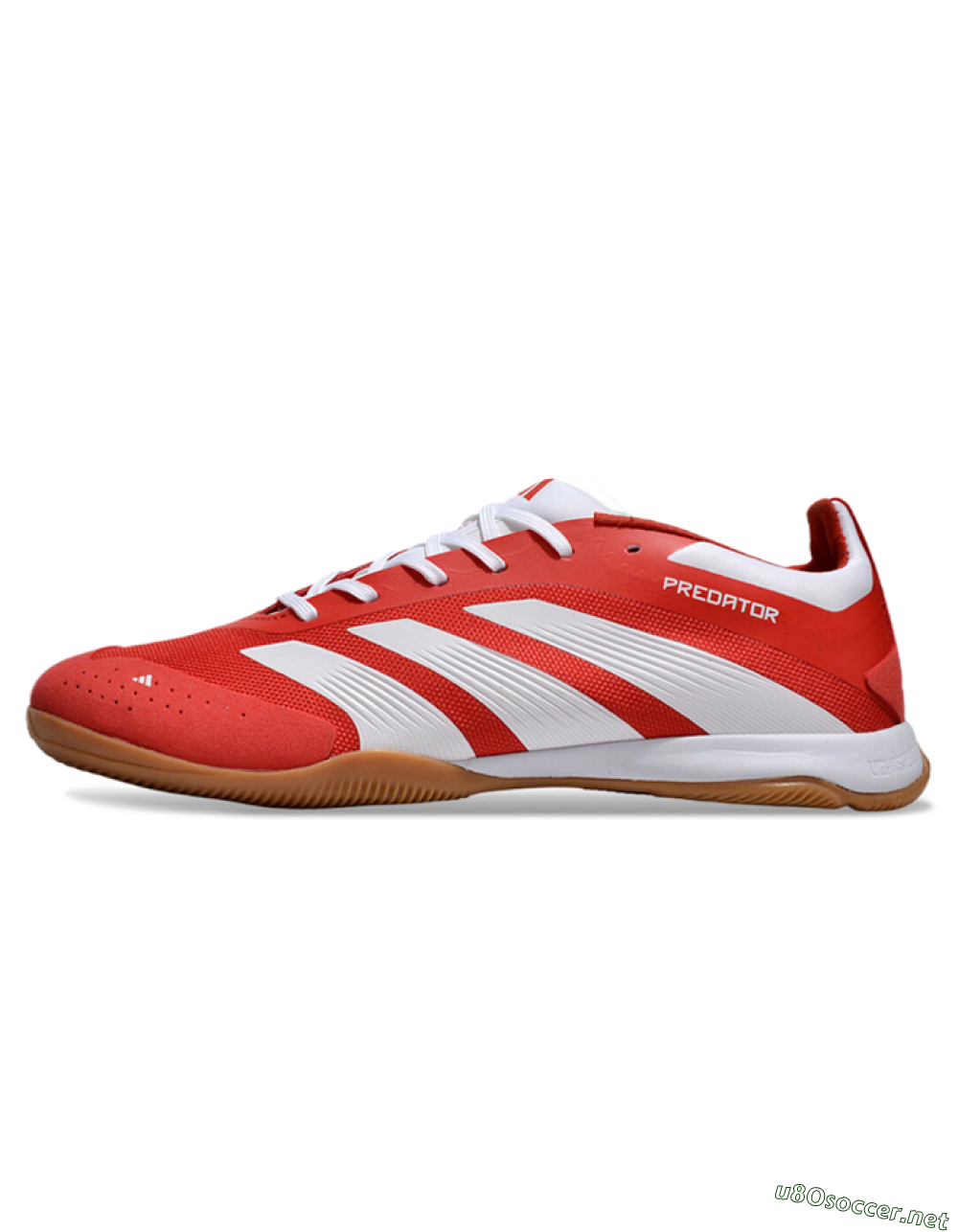 Unisex Adidas Predator 24 Elite IC Football Shoes - Red/White/Brown 0