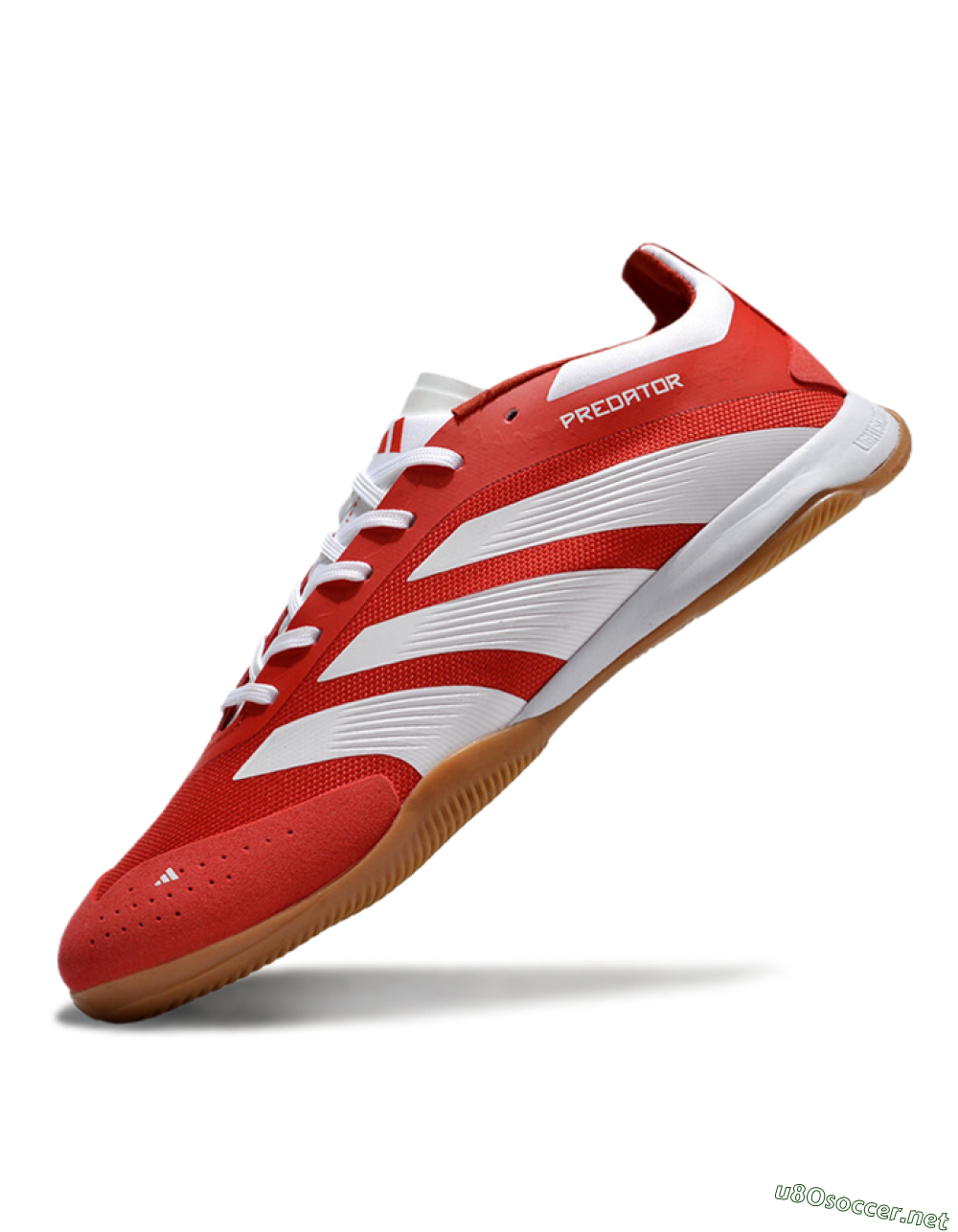 Unisex Adidas Predator 24 Elite IC Football Shoes - Red/White/Brown 5