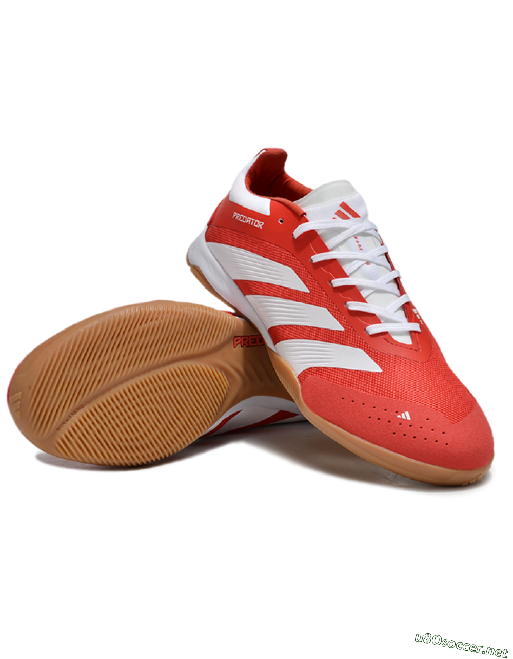 Unisex Adidas Predator 24 Elite IC Football Shoes - Red/White/Brown 3