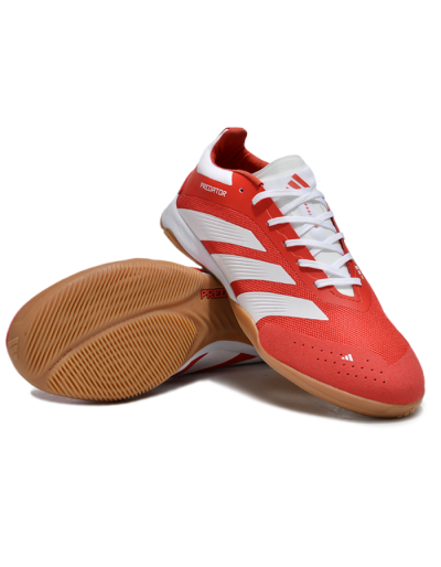 Unisex Adidas Predator 24 Elite IC Football Shoes - Red/White/Brown