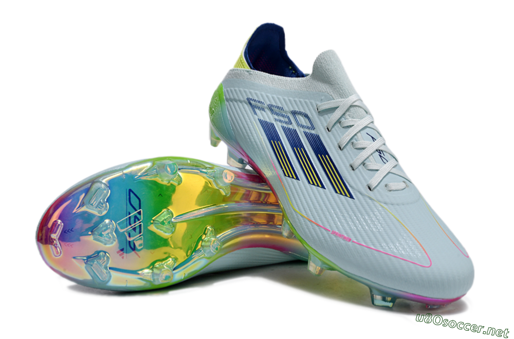 Unisex Adidas F50 Elite FG Football Boots - Jade/Blue/Yellow 4