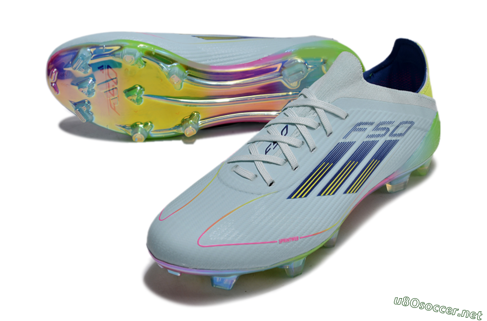 Unisex Adidas F50 Elite FG Football Boots - Jade/Blue/Yellow 3