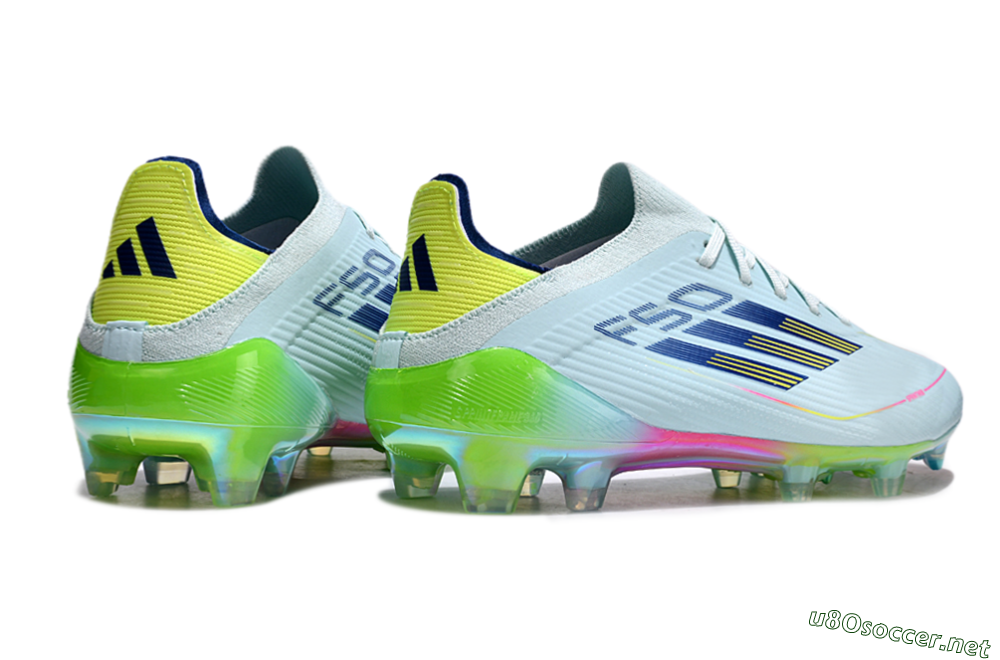 Unisex Adidas F50 Elite FG Football Boots - Jade/Blue/Yellow 7