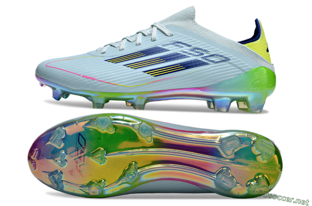 Unisex Adidas F50 Elite FG Football Boots - Jade/Blue/Yellow 1