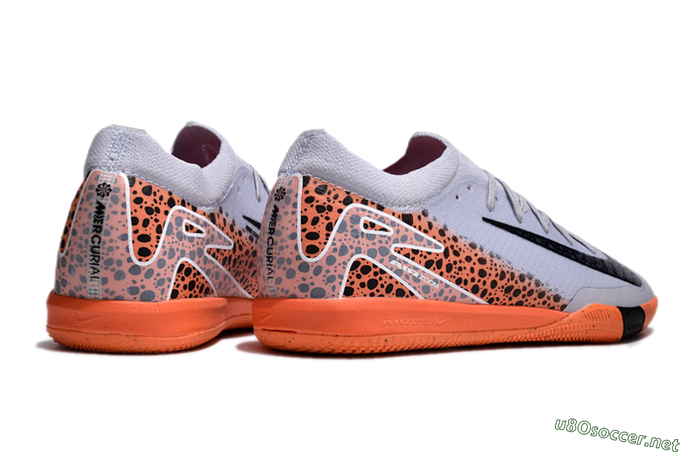 Unisex Nike Air Zoom Mercurial Vapor 16 Elite IC Football Shoes - White/Black/Leopard 6