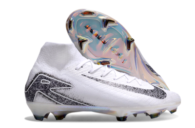 Men's Nike Air Zoom Mercurial Superfly 10 Elite FG Football Boots - White/Black/Grey