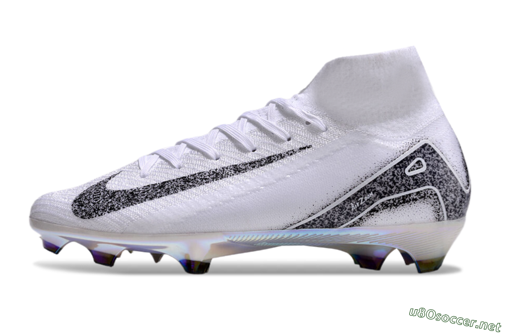 Men's Nike Air Zoom Mercurial Superfly 10 Elite FG Football Boots - White/Black/Grey 0