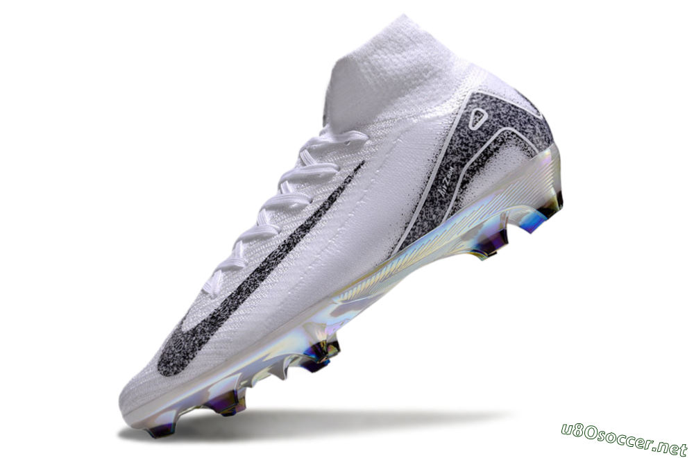 Men's Nike Air Zoom Mercurial Superfly 10 Elite FG Football Boots - White/Black/Grey 5
