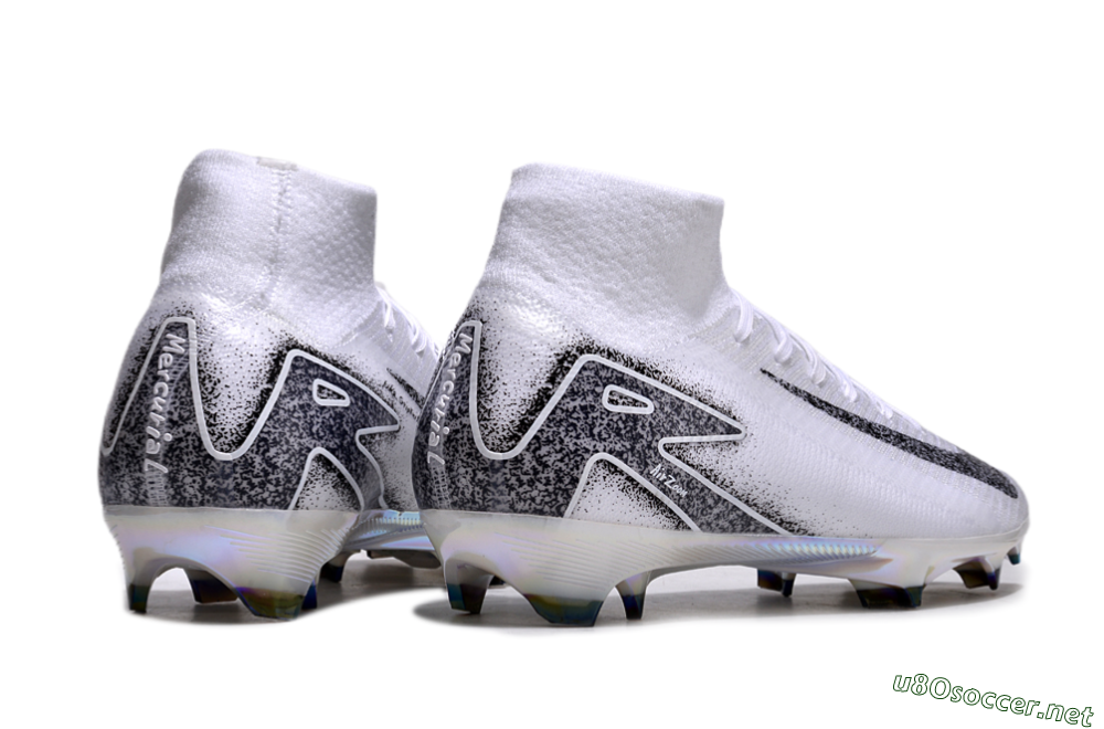Men's Nike Air Zoom Mercurial Superfly 10 Elite FG Football Boots - White/Black/Grey 6
