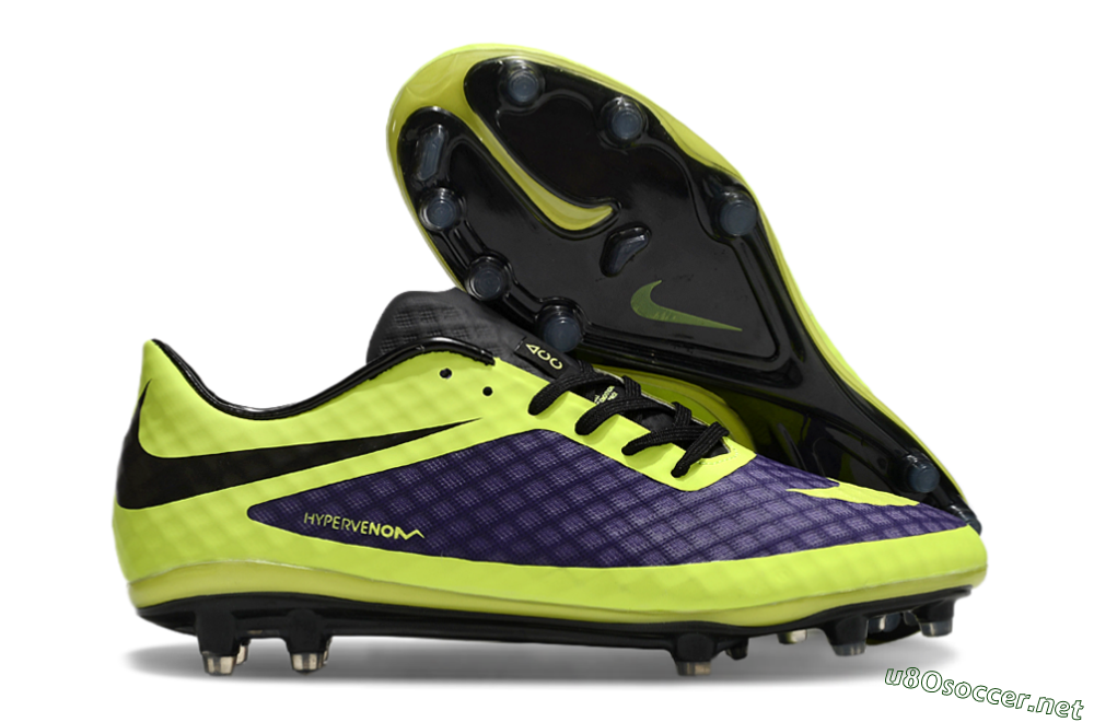 Men's Nike Hypervenom Phantom FG Football Boots - Purple/Yellow/Black 2