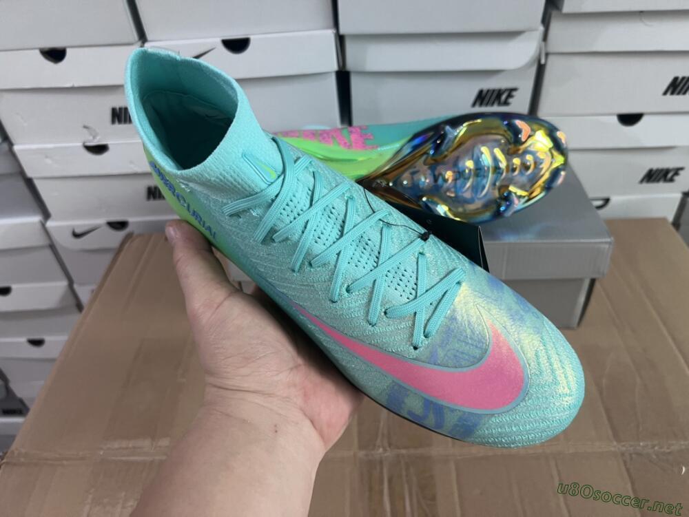 Men's Nike Air Zoom Mercurial Superfly 10 Elite FG Football Boots - Jade/Pink/Yellow
