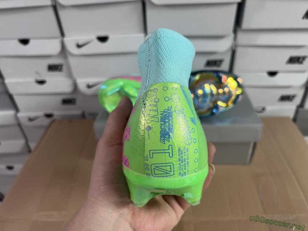 Men's Nike Air Zoom Mercurial Superfly 10 Elite FG Football Boots - Jade/Pink/Yellow