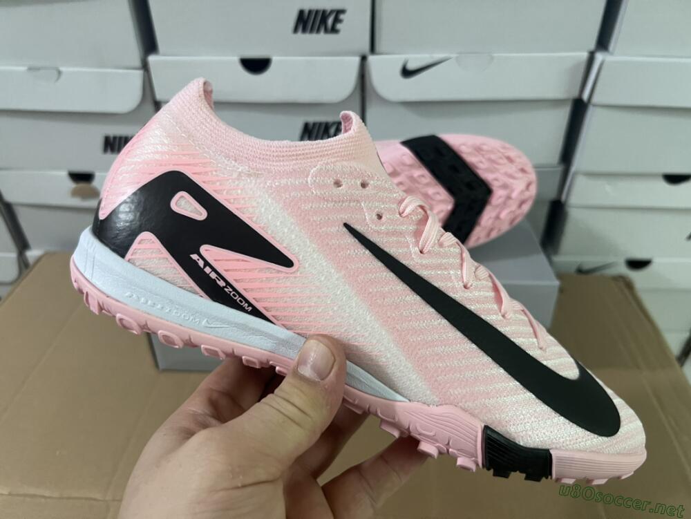 Unisex Nike Air Zoom Mercurial Vapor 16 Elite TF Football Shoes - Pink/Black/White
