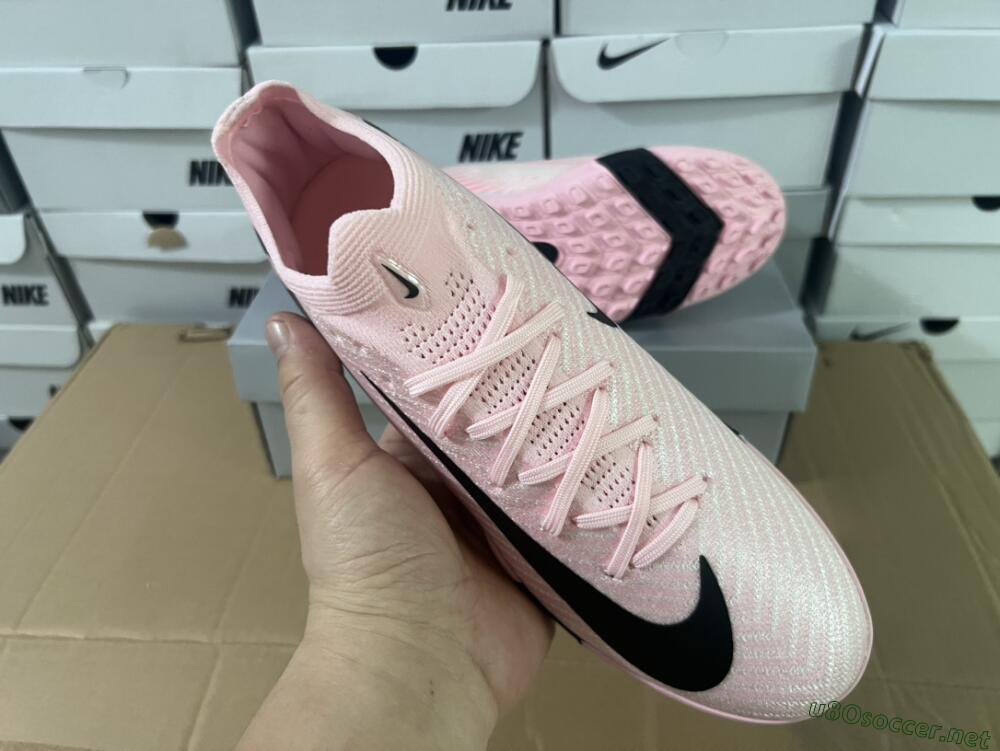 Unisex Nike Air Zoom Mercurial Vapor 16 Elite TF Football Shoes - Pink/Black/White